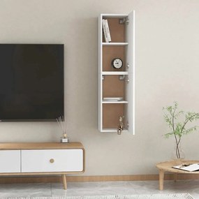 Móveis de TV 2 pcs 30,5x30x60 cm derivados de madeira branco