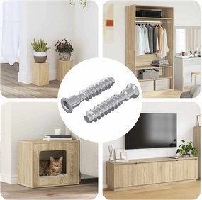 vidaXL Parafuso com Cabeça de Tampa 2 pcs Prateado M7 x 40 mm Aço