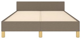 Estrutura cama sem colchão 120x200 cm tecido cinza-acastanhado
