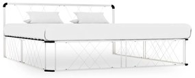 Estrutura de cama 200x200 cm metal branco