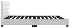 Estrutura de cama 120x200 cm couro artificial branco