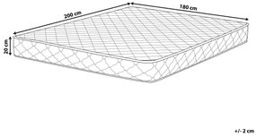 Colchão de molas ensacadas de duas faces médio/firme 180 x 200 cm DUO Beliani