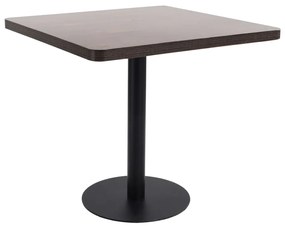 286434 vidaXL Mesa bistrô 80x80 cm MDF castanho-escuro