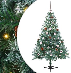 vidaXL Árvore de Natal Artificial com 150 LEDs Verde 150 cm PVC e Aço