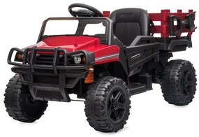 HOMCOM Carro elétrico para crianças acima de 3 anos SUV com 2 motores controle remoto Bateria recarregável de 2,4 GHz 120x67x65 cm Vermelho