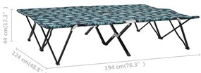 Espreguiçadeira/cama dobrável p/ 2 pessoas aço estampagem folha