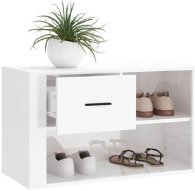 Sapateira 80x35x45 cm derivados de madeira branco brilhante