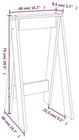 Bancos 2 pcs 40x40x75 cm pinho maciço cinzento