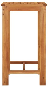 3 pcs conjunto de bar para jardim acácia maciça/vime PE preto