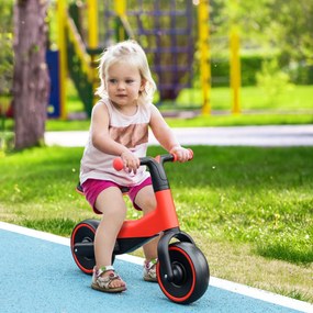 AIYAPLAY Bicicleta sem Pedais para Crianças acima de 18 Meses com Assento Ajustável em 30-36,5 cm Rodas de Ø19 cm 66,5x34x46,5 cm Vermelha