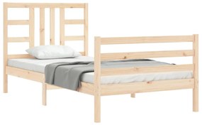 Cama sem colchão 90x200 cm madeira de pinho maciça