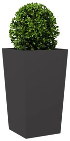 Vaso/floreira de jardim 2 pcs 45x45x75 cm aço preto