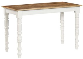 vidaXL Mesa de jantar 120x60x76 cm madeira de mangueira maciça