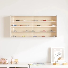 Vitrine de colecionador de madeira com portas 80x8,5x37 cm