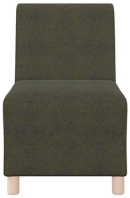 Cadeira Sofa 3 pcs Verde 55 cm Couro camurça sintético