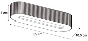 Candeeiro de Parede Escandinavo Bege UFO 2-Luzes - Gesso Escandinavo