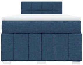 Cama com molas/colchão 120x200 cm tecido azul