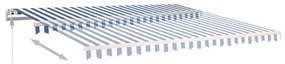 Toldo retrátil automático 450x350 cm azul e branco