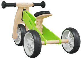 Bicicleta de equilíbrio p/ crianças 2 em 1 verde