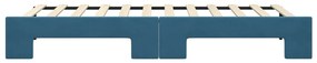 Sofá-cama com gavetão 90x200 cm veludo azul