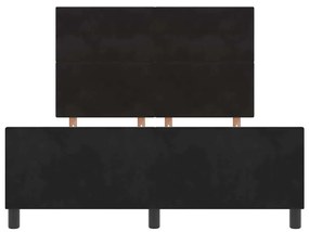 Estrutura de Cama de Veludo Preto vidaXL 160x200 cm