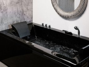 Banheira de hidromassagem versão à direita em acrílico preto 183 x 90 cm VARADERO Beliani