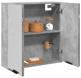 vidaXL Armário com espelho para casa banho 64x20x66,5cm cinzento betão