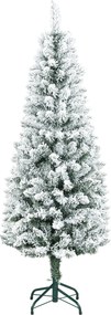HOMCOM Árvore de Natal Artificial Coberta de Neve 150 cm com 317 Ramos e Suporte de Metal Árvore Natalícia para Sala Interior Verde | Aosom Portugal