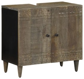 vidaXL Armário para lavatório 62x33x58 cm madeira de mangueira maciça