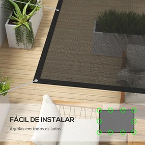 Vela de Sombra Retangular 3x2 m Toldo Vela para Jardim Proteção Solar