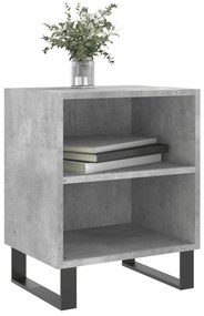 Mesas cabeceira 2pcs 40x30x50cm derivados madeira cinza-cimento