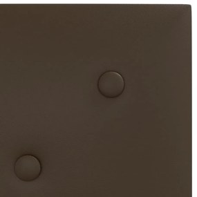 Painel parede 12 pcs 30x30cm couro artificial 1,08 m² castanho