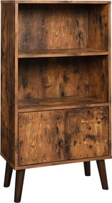 Estante retro com portas 60 x 30 x 120 cm Castanho com aspeto de madeira