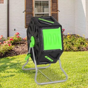 vidaXL Compostor de tambor giratório 60x43x74 cm 70 L polipropileno