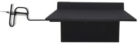 Candeeiro de exterior solar LED 12 pcs preto quadrado 12 cm