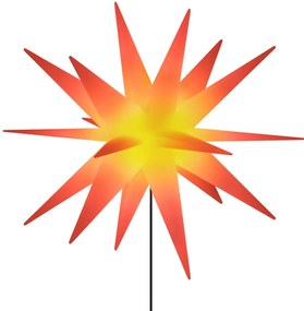 Luzes de Natal com espigões 3 pcs LEDs dobrável 57 cm vermelho