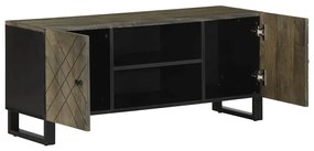 Móvel de TV 105x33x46 cm madeira de mangueira maciça preto