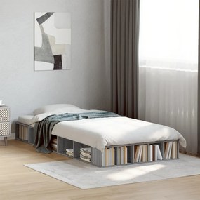 vidaXL Estrutura cama 90x200 cm derivados de madeira cinzento sonoma