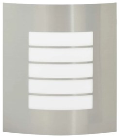 Luz de Parede Exterior 2 pcs Prata Aço Inoxidável IP44