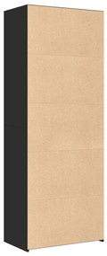 Armário alto 70x41x185 cm derivados de madeira preto
