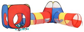 Tenda de brincar infantil com 250 bolas 190x264x90 cm multicor