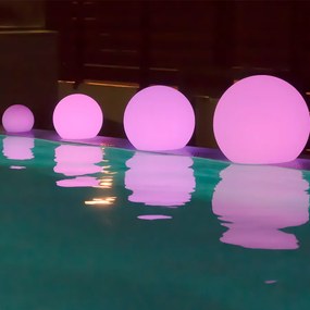 BOLA ILUMINADA BULY 20 CM COM LUZ LED RGB SOLAR + BATERIA RECARREGÁVEL HOTEL, CASA, JARDIM, RESTAURANTE, BAR