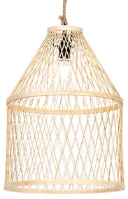 Candeeiro de suspensão para exterior rústico em vime 40x55 cm - Calamus Rústico