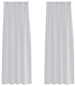 Cortinas 2 pcs Cinzento-claro 140 x 245 cm Poliéster