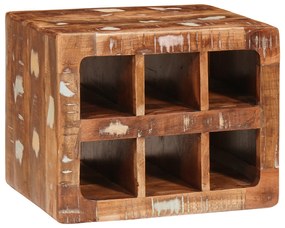 vidaXL Escorredor de Vinho Castanho Madeira reciclada sólida