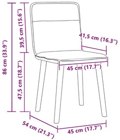 Cadeiras de jantar 2 pcs linho