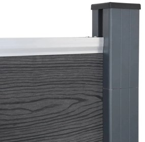 Conjunto de painéis de vedação 872x186 cm WPC cinzento