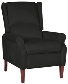 vidaXL Poltrona reclinável veludo preto