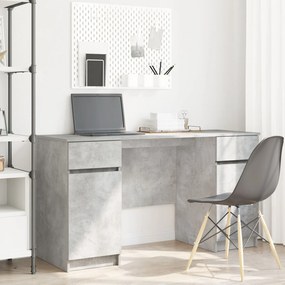 Escrivaninha vidaXL Cinza Concreto 140x49x76 cm Madeira Composta