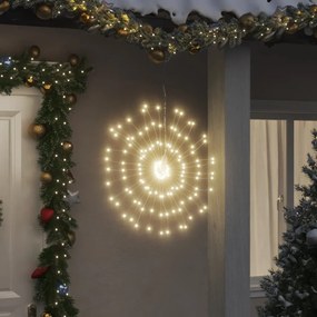 Iluminações estrelares Natal 140 LEDs 8 pcs 17 cm branco quente